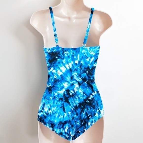 🆕 Coastal Blue tie dye padded one piece sw… - Picture 3 of 11